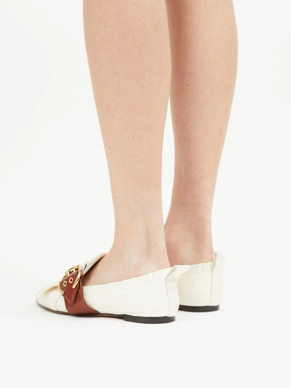 Chloe Roy Kiltie Belted Ballet Flats Size 37